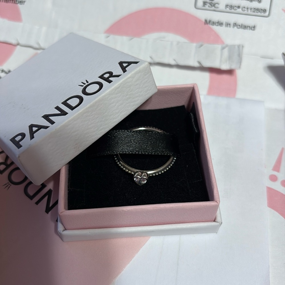 Pandora heart ring… size 7.5 authentic